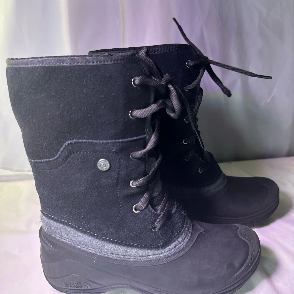 The North Face Black and Gray Winter Boots
